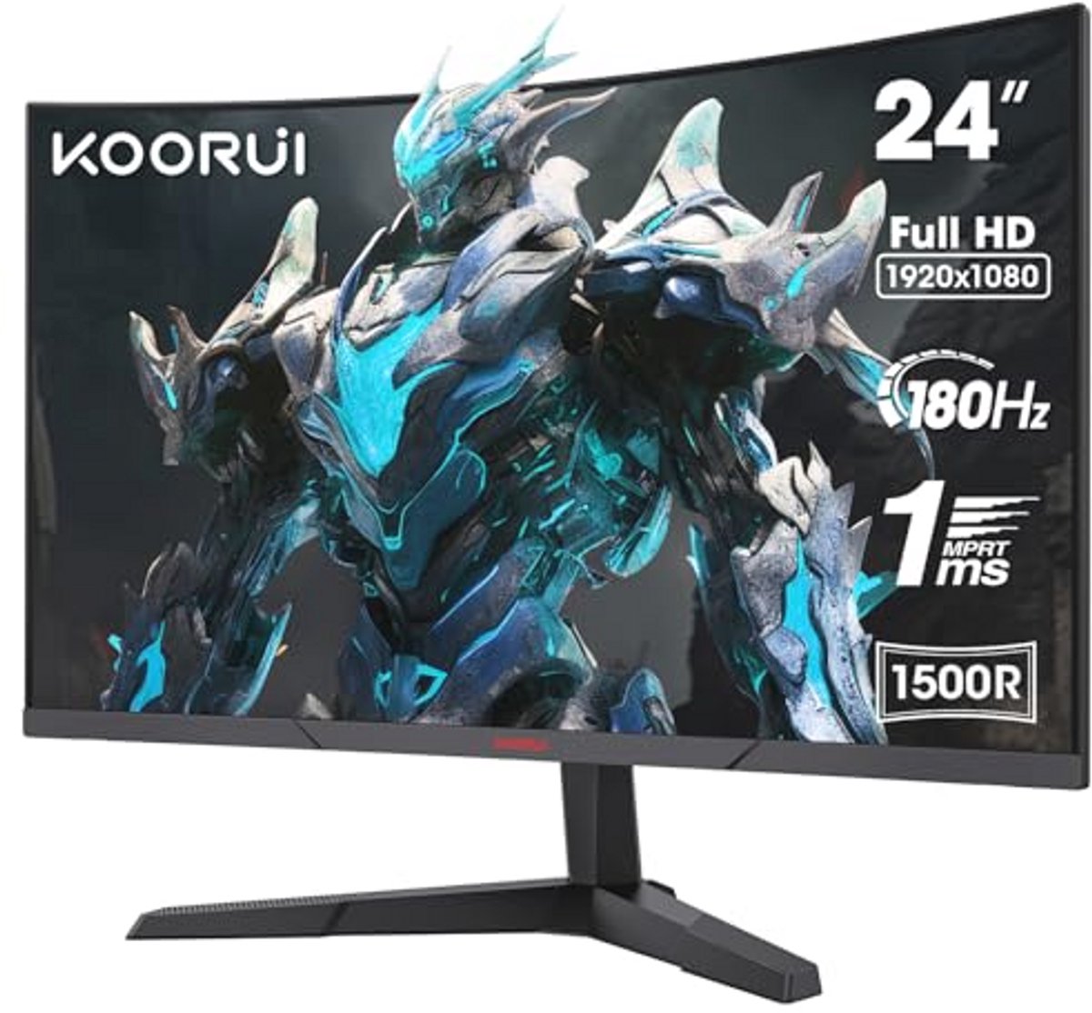 24 inch gebogen gamingmonitor FHD 1080p met 165Hz en 1ms responstijd