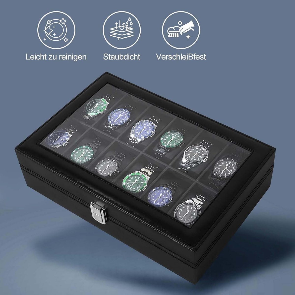 Candala horlogebox - luxe opbergdoos voor horloges en sieraden stijlvol design hoogwaardige afwerking tijdloos karakter praktisch formaat