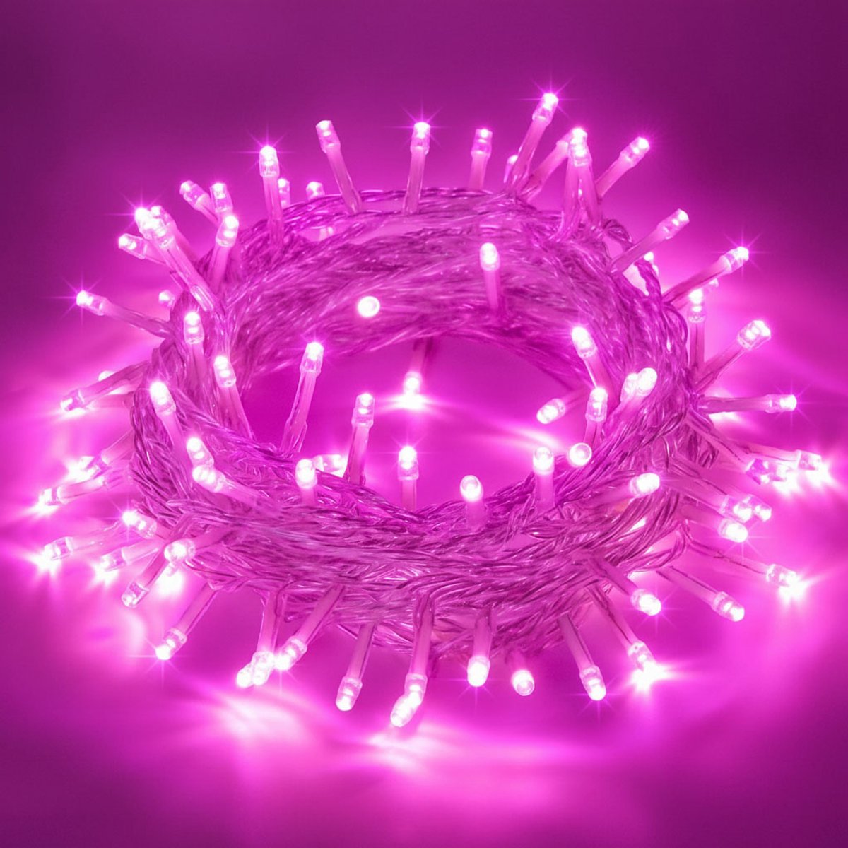 MUPOO Lichtsnoer Buiten en Binnen - IP44 50M 500LEDs Roze licht -Fairy Light--8 Modes-Kerstverlichting -Voor Muur-Raam-Terras