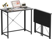 PIPIPOXER Opvouwbare Tafel - Bureau Kantoortafel Computertafel 80x45x74cm,Zwart