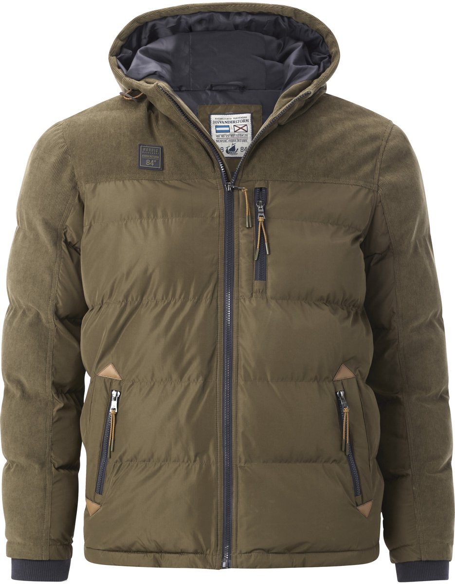 Jan Vanderstorm herren Outdoorjack Olijfgroen