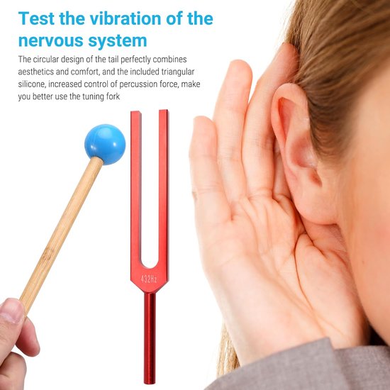 MI432 Hz stemvorkset, 432 Hz stemvorkchakra, stemvork voor DNA-hersteltherapie, stemvork voor geluidstherapie voor stressverlichting (roze) van Merkloos — afbeelding 3