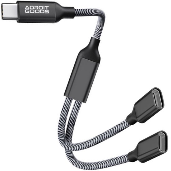 USB-C naar 2x USB-C Kabel - 100W PD - 1,8m - Bestel nu