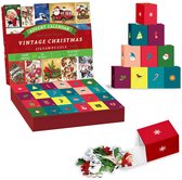 Adventskalender 2025 puzzelspellen, adventskalender voor kinderen, kerstkalender met 24 stuks plastic metalen puzzels, metalen draden, puzzel, plastic puzzel, behendigheidsspellen, voor kinderen en