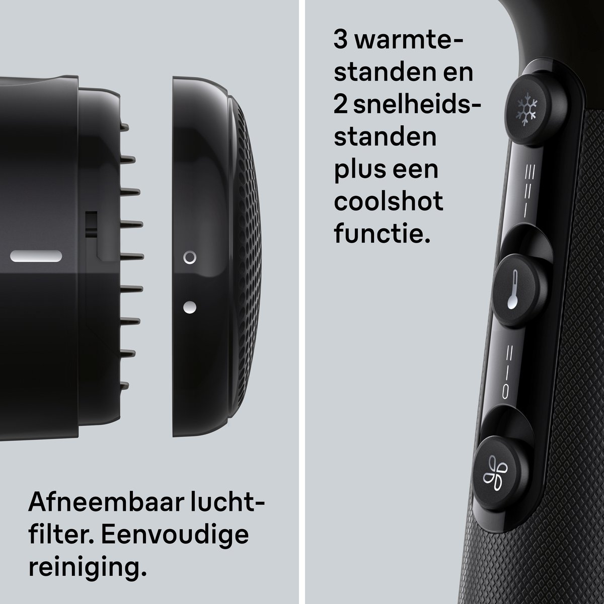 Braun HD2.0 Föhn BRHD200E - Krachtige Haardroger - Compleet met Blaasmond - Lichtgewicht - 2000W - 1.95m lang snoer — afbeelding 4