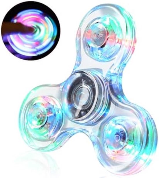 LED Friemelspinner - Jouet de main luminescent avec effets colorés