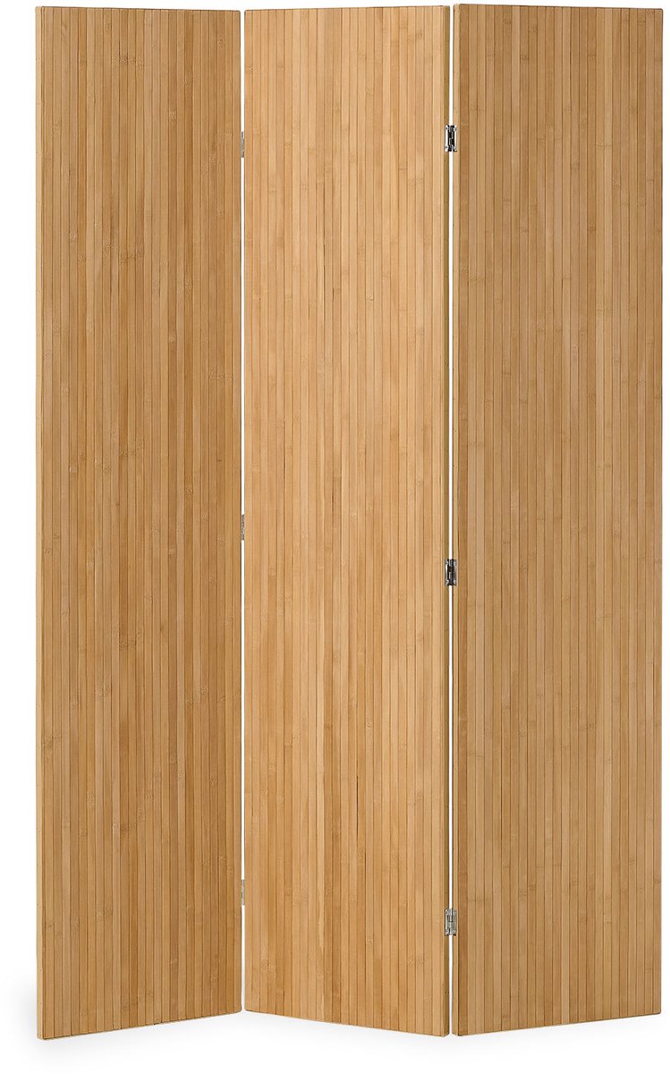 Homestyle4u Kamerscherm - 3-delig - Hout Natuur - Bamboe