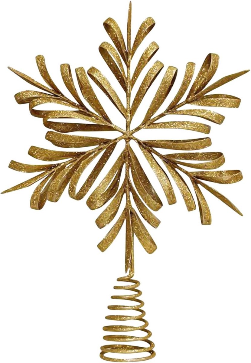 Groene metalen sneeuwvlok ster voor kerstboomdecoratie - stijlvol 3D ontwerp.