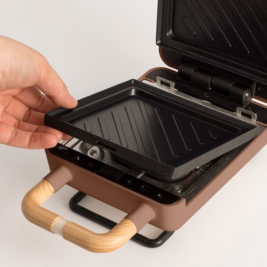 CREATE - Tosti-ijzer, grill en wafelijzer met verwisselbare platen - Mokka - Individueel - STONE STUDIO van CREATE — afbeelding 2