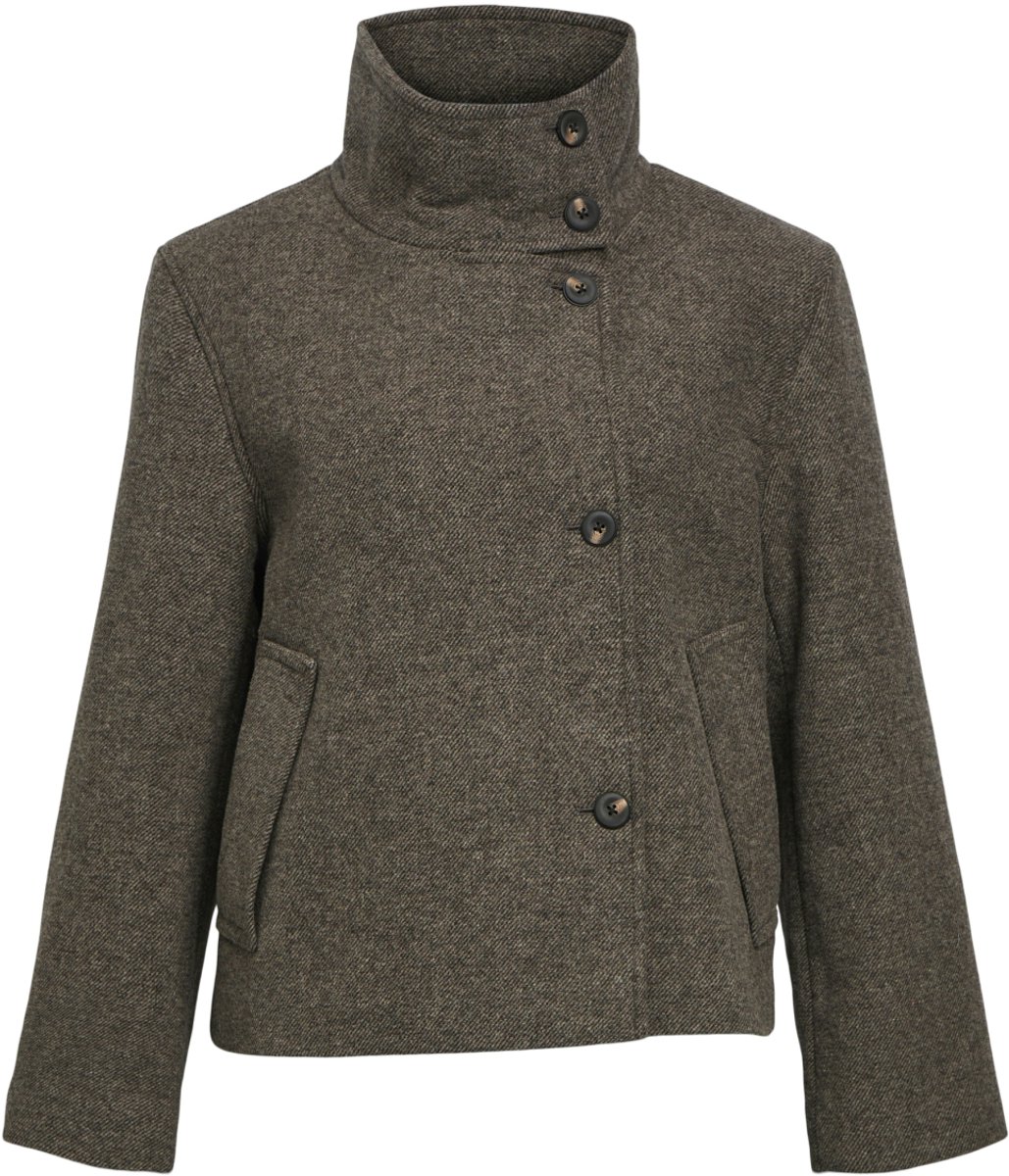Object Objriki Re Short Jacket Noos Dames - Jas - Bruin - Maat 42