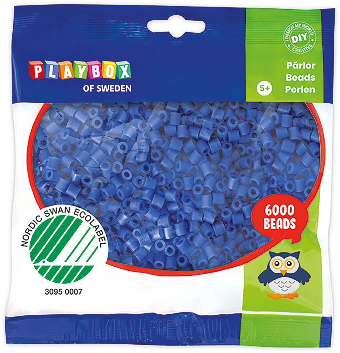 Playbox midi strijkkralen blauw 6000 stuks, strijkparels