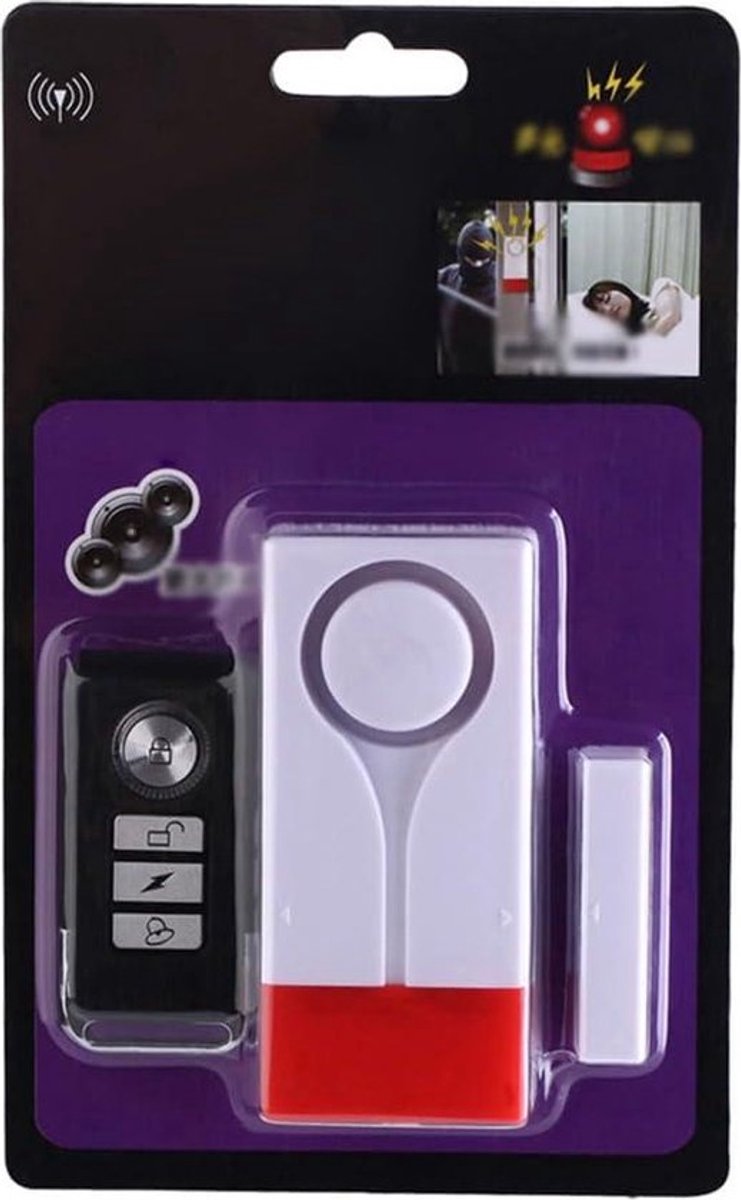 Raamdeur Alarm Draadloos Anti Diefstal Inbreker Deurbel Chime DIY - Home Security Zwembad Garage Appartement RV - 2 Alarm 1 Afstandsbediening .