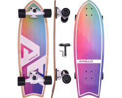 Apollo Mini Cruiser Longboard Surfskate Pro Rainbow
