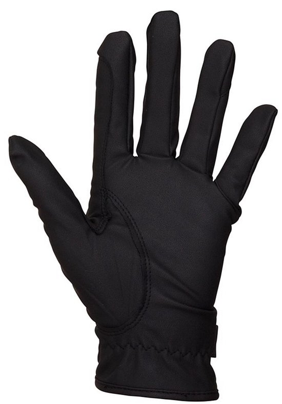 Gants D'Équitation HILASON Bull Pro Cuir Véritable Noir - Taille 6 Main Droite
