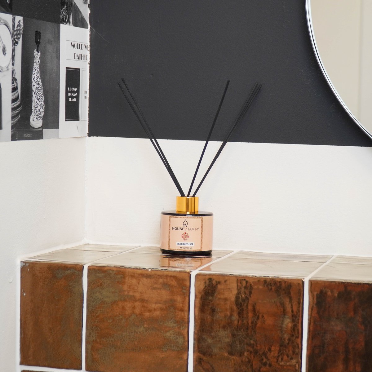 Reed Diffuser Geurstokjes 100ml – Amber – Luxe Geurverspreider van Glas met Zwarte Stokjes – Fris & Vrolijk Design – Langdurige Geur – Perfect Cadeau voor Elke Gelegenheid — cadeau in Wonen & Interieur - foto 4