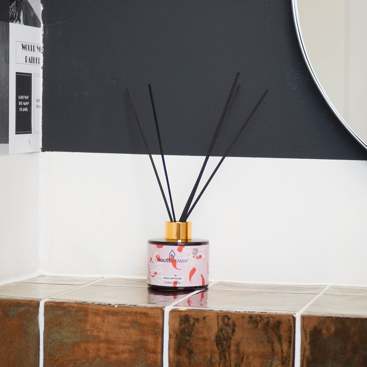 Reed Diffuser Geurstokjes 100ml – Bloemig– Luxe Geurverspreider van Glas met Zwarte Stokjes – Fris & Vrolijk Design – Langdurige Geur – Perfect Cadeau voor Elke Gelegenheid — cadeau in Wonen & Interieur - foto 4
