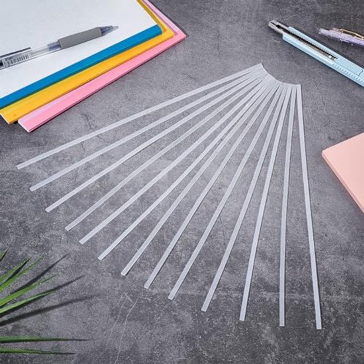 WhiteSmoke Thermische Plakstrips - 288 x 4 mm - 1 mm Dik - Perfect voor Albums en Documenten
