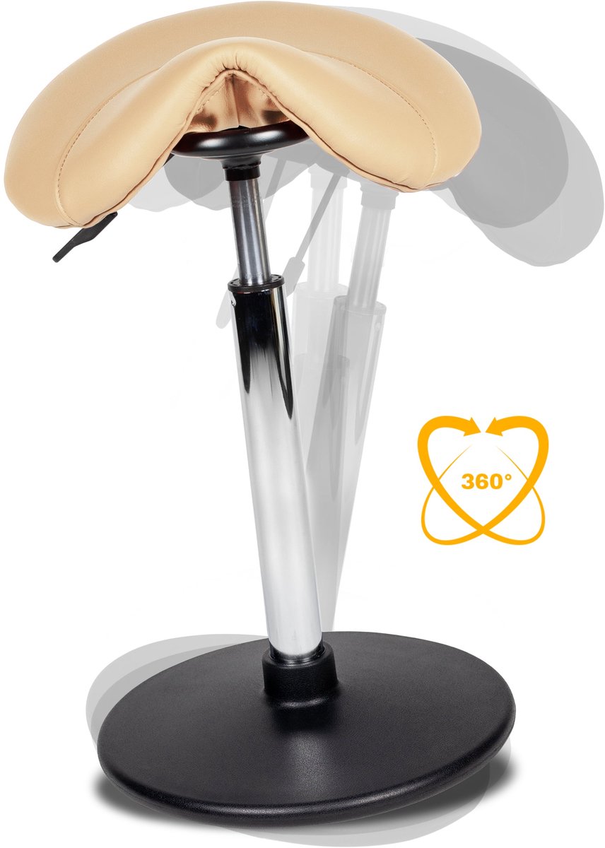 Ergonomische Balanskruk Beige Hoog (70-86cm)