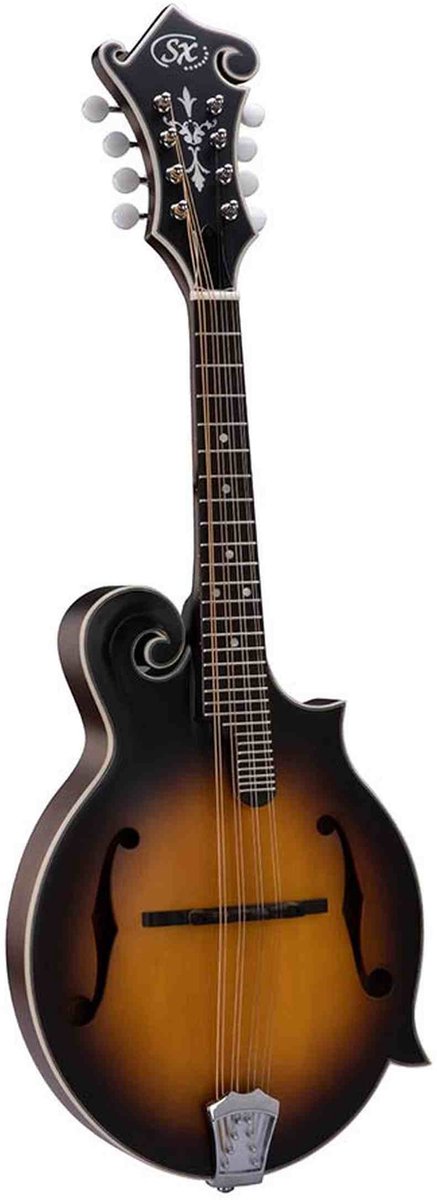 SX SMF840VS F-Style Mandoline – All Solid, Massief Mahonie & Sparren, 29 Frets & Vintage Sunburst