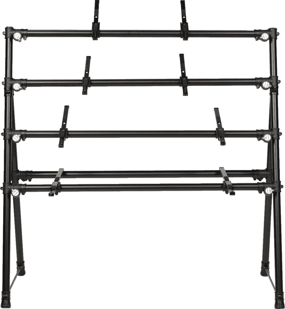 QUIKLOK MKS4 Keyboardstandaard – 4 keyboards, Staal/Aluminium, max. 131 cm Breed