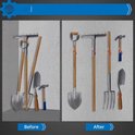 Tuingereedschapshouder, metalen haken, 15 stuks, gereedschapshouders, rode haken, met 30 stuks schroeven, bezemhouder, gereedschapshouder, rubberen coating, tuingereedschap, houder voor