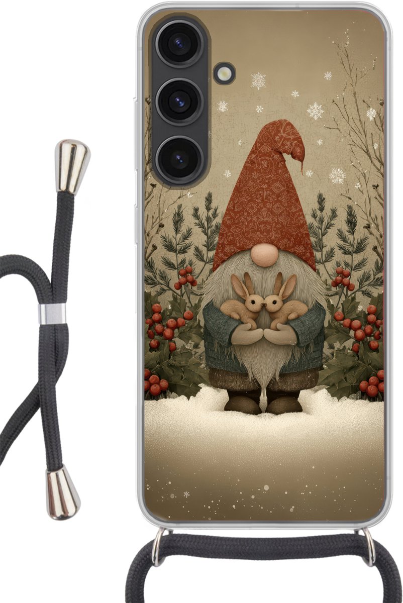 Kerstgnome - Konijntjes - Kleurrijk