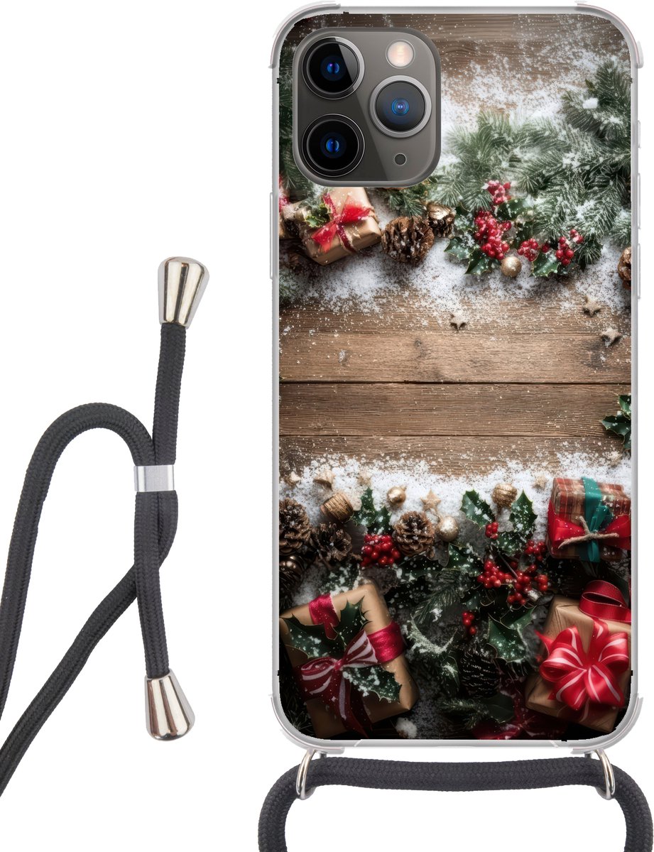 Kerstdecoratie - Geschenken - Hout - Veelkleurig