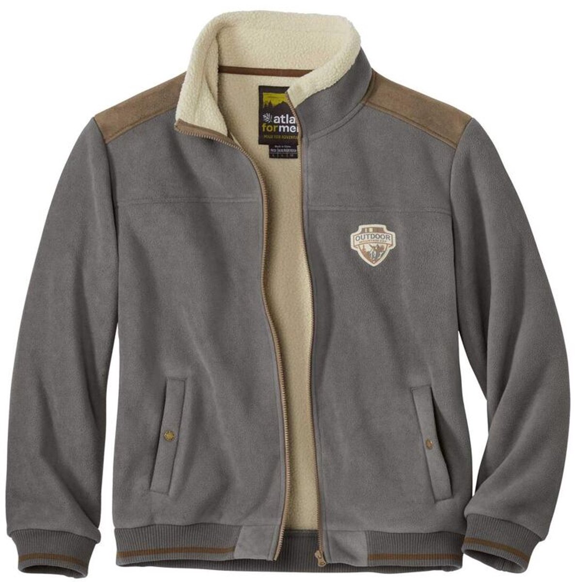 ATLAS FOR MEN - Jack met sherpavoering - Heren - Verkrijgbaar in grote maten - 4XL