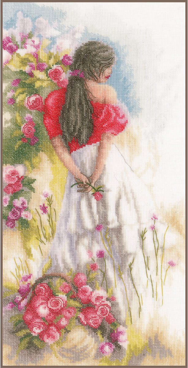 Lanarte Borduurpakket - Borduurset - Borduurpakket volwassenen - Telpakket kit - 20 x 40cm - In the fields - PN-0178243