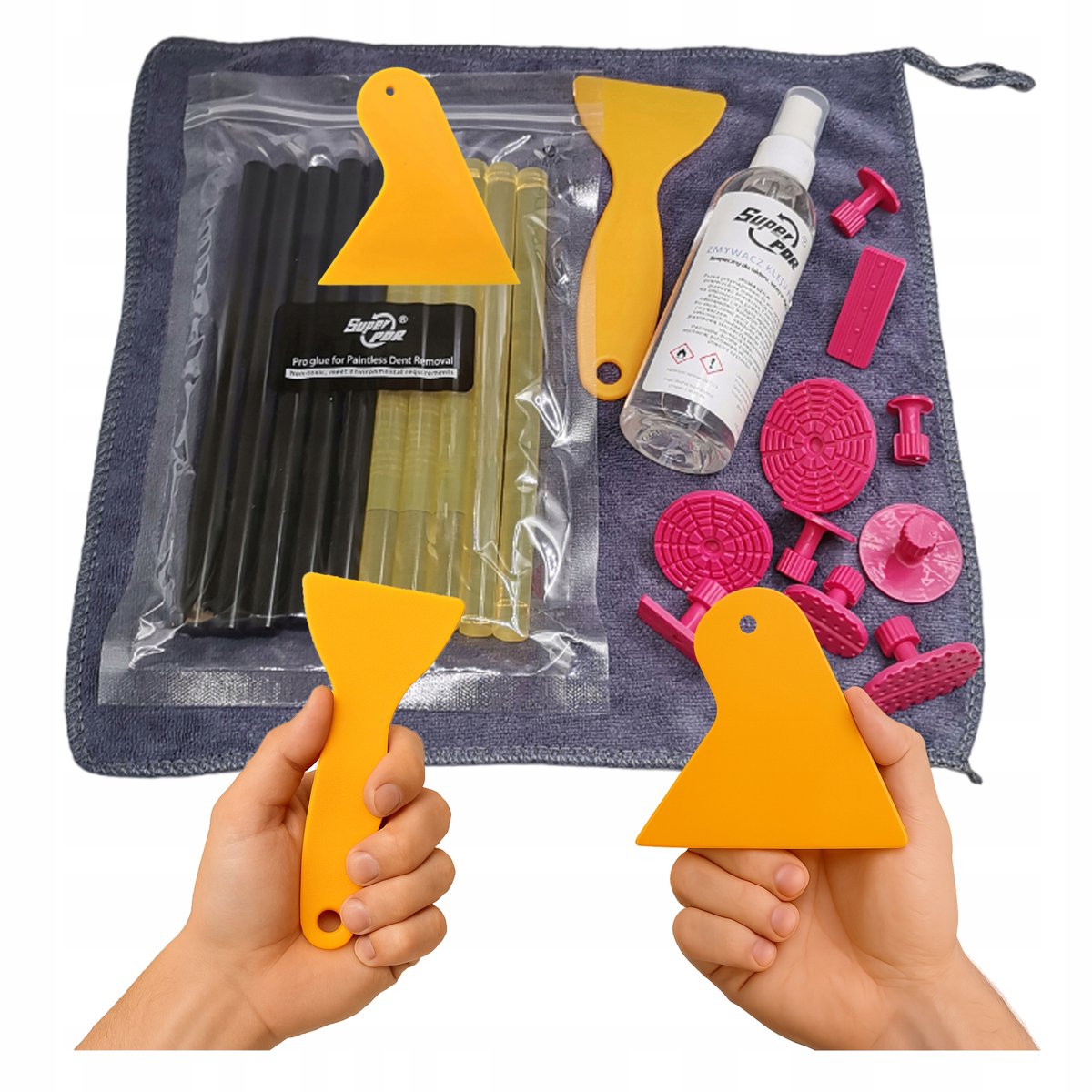 PDR Set: Deukverwijderaar met Lijm, Paddestoelen & Accessoires