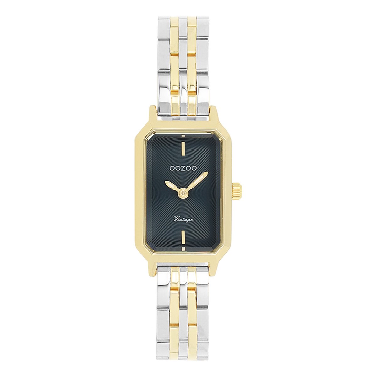 OOZOO Vintage series - Goudkleurige horloge met zilverkleurig-gouden roestvrijstalen armband - C20426