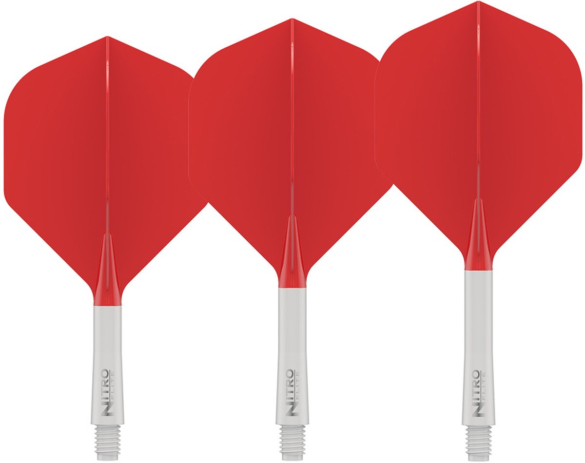 Red Dragon Nitro Flite System White Red NO2 - Dart Flights