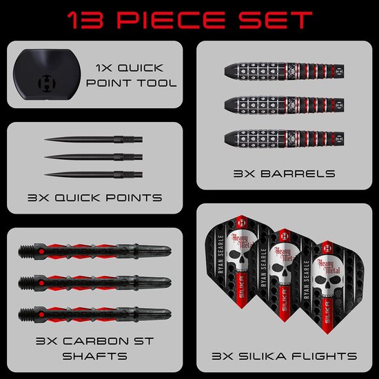 Harrows Ryan Searle V3 Quick Point 90% - Dartpijlen 32 Gram van Merkloos — afbeelding 3