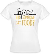 Peanuts Snoopy Grappig Citaat Hongerig Foodie T-Shirt Dames