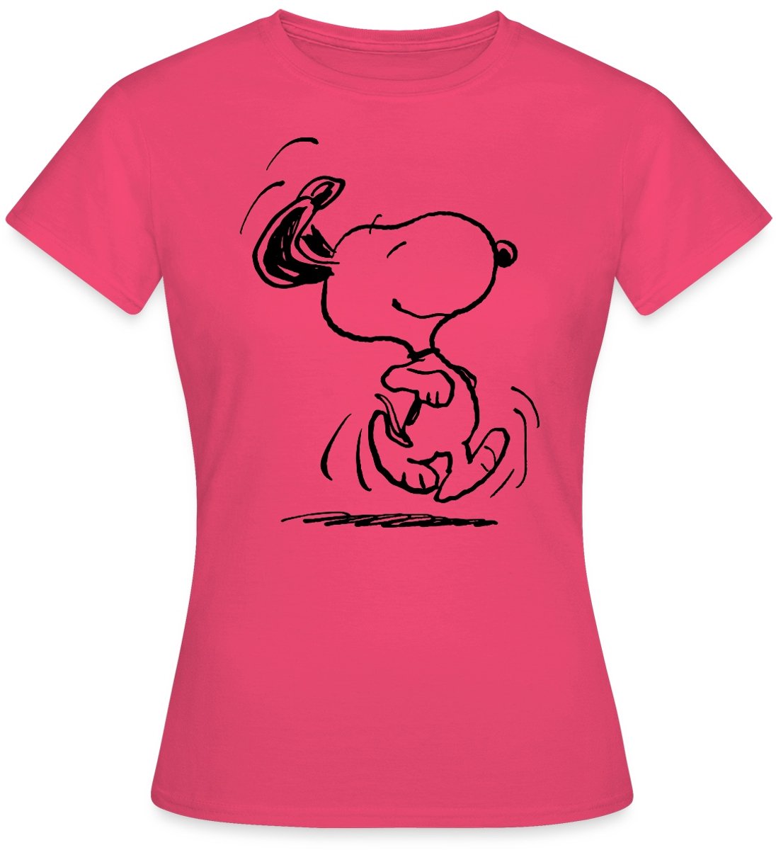 Peanuts Snoopy Rennen T-Shirt Dames