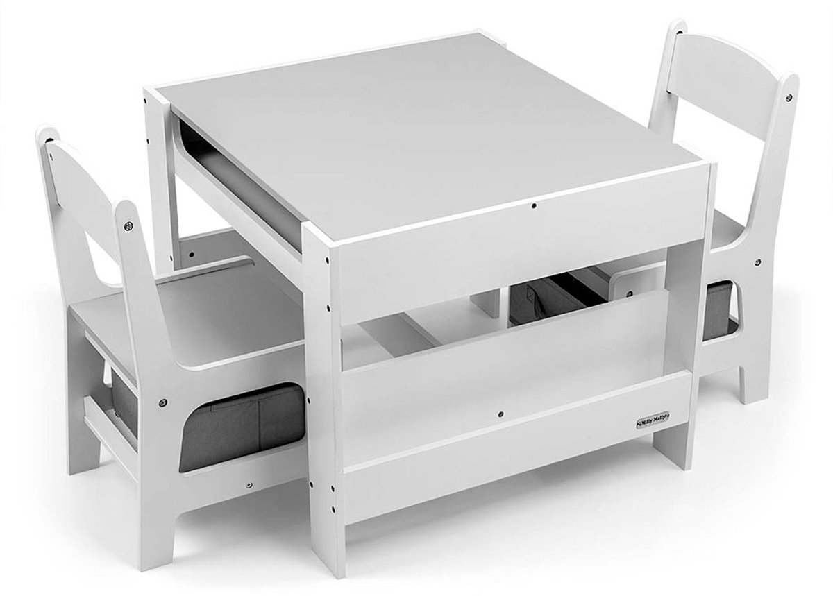 MILLY MALLY - Meubelset - Tafel en twee stoelen Sven White