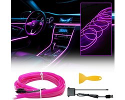 White-Label® Auto Interieur Verlichting - Led Strip Auto – 6M – Met App - Paars
