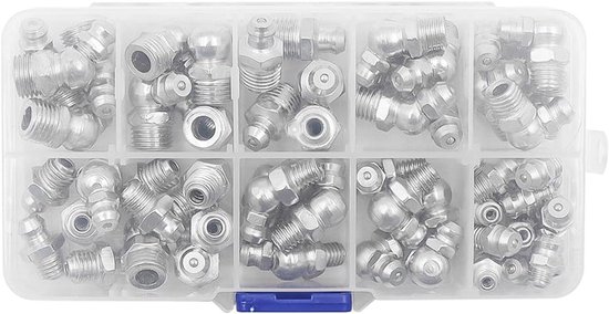 Assortiment de 115 pièces de graisseurs hydrauliques, jeu d'assortiment Assortiment de 115 pièces de graisseurs hydrauliques, jeu d'assortiment