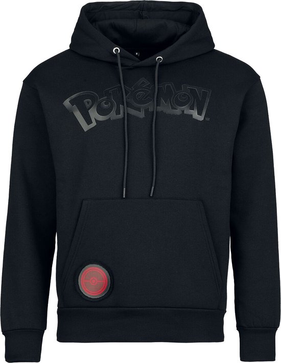 Pokémon Heat Logo - Black On Black Heren Trui met capuchon - zwart - M