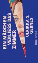 Boekomslag met een blauwe achtergrond en een driehoekige uitsnede die een geschilderd vrouwengezicht toont.