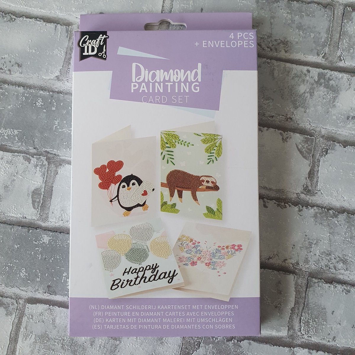 JICFDAO Diamond Painting kaart liefde met envelop 6 stuks