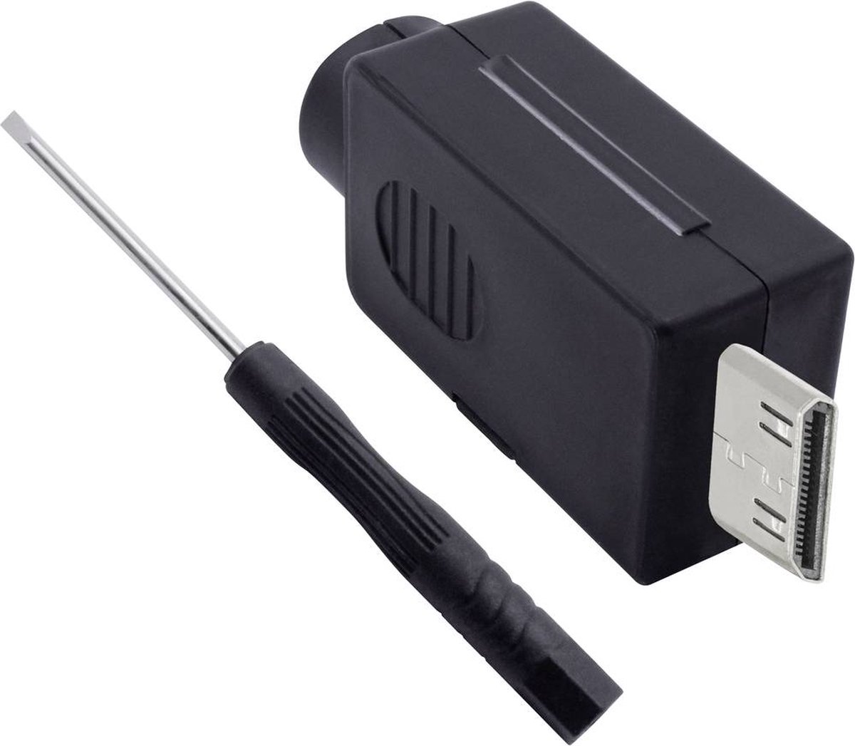 Quadrios 2001C218 HDMI-connector Stekker, recht Aantal polen: 20 Zwart 1 stuk(s)