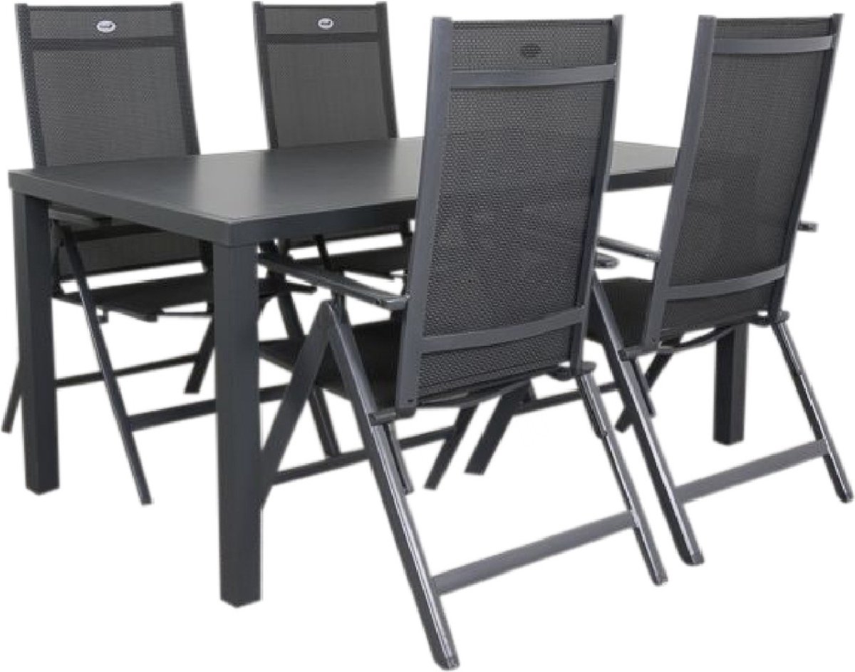 Hartman Aruba/Alma 4-persoons verstelbare tuinset 160x90 cm. - Antraciet – foto 8