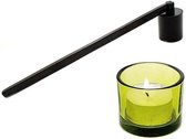 Kaarsendover - Kaarsen dover - Candle snuffer - Kaarsendover waxinelichtjes - 19 x 2,3 x 2,3 cm - Zwart