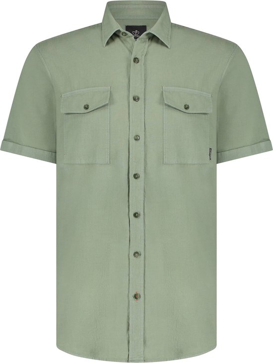 BlueFields Overhemd Shirt Ss Plain Co/li 26134043 3400 Mannen