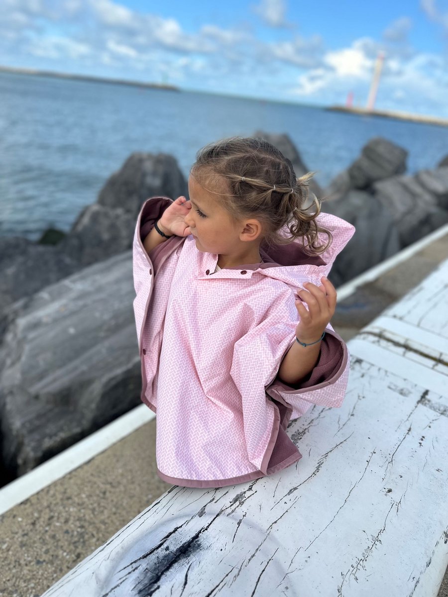 Ducksday - regenponcho kind - waterdicht - winddicht - fleece gevoerd - Molly — afbeelding 6