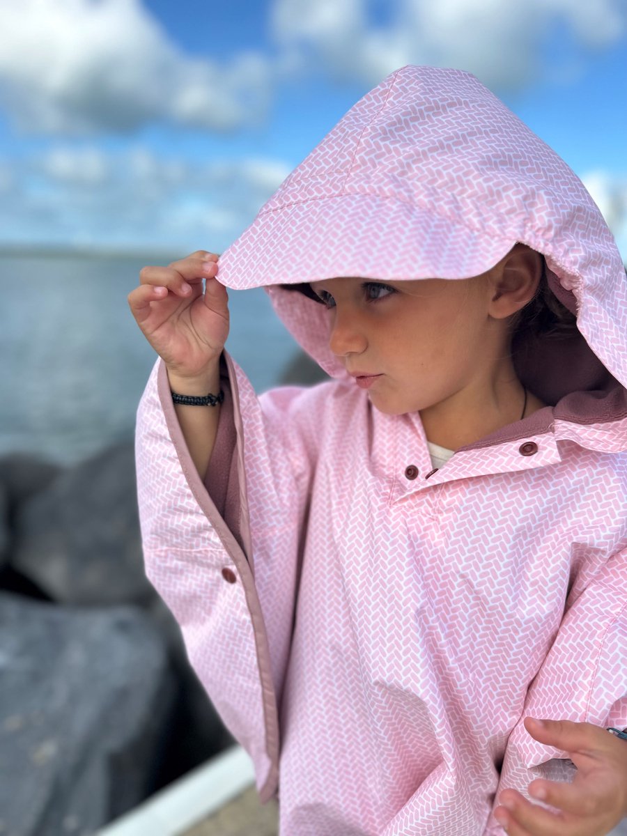 Ducksday - regenponcho kind - waterdicht - winddicht - fleece gevoerd - Molly — afbeelding 2