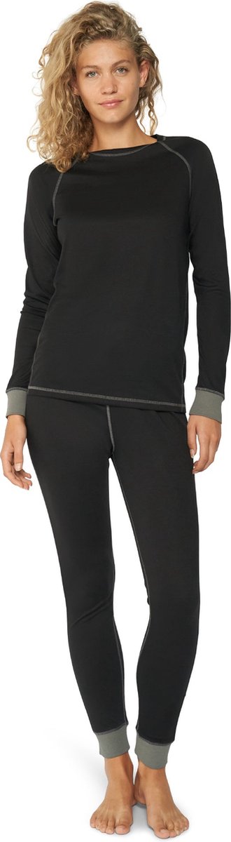 DANISH ENDURANCE Thermoset voor Dames & Heren – Gerecycelde Materialen – Thermokleding – Zwart Grijs – Maat XXXL.