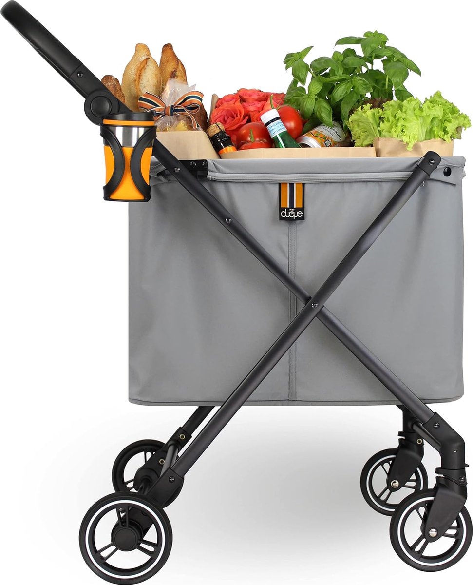 Boodschappentrolley met Wielen - Opvouwbaar - Afneembare Boodschappentas - Boodschappenwagen