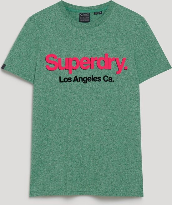 Superdry Core Logo Classic Washed Tee Bright Green Grit
